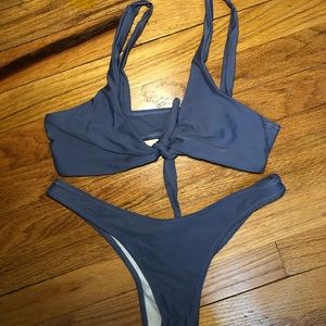 Blue grey bathing suit